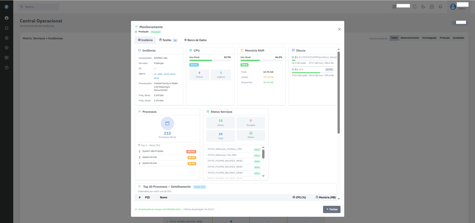 Portal Stack Cloud - Tela P1